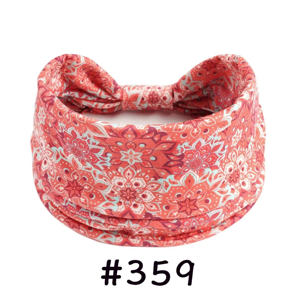 Bohemian Knotted Headbands for Women – Soft Cotton-Blend No-Slip Elastic Hair Accessories