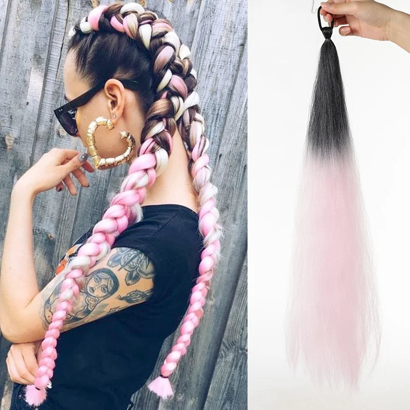 Prism Wave 26-Inch Ombre Braiding Ponytail