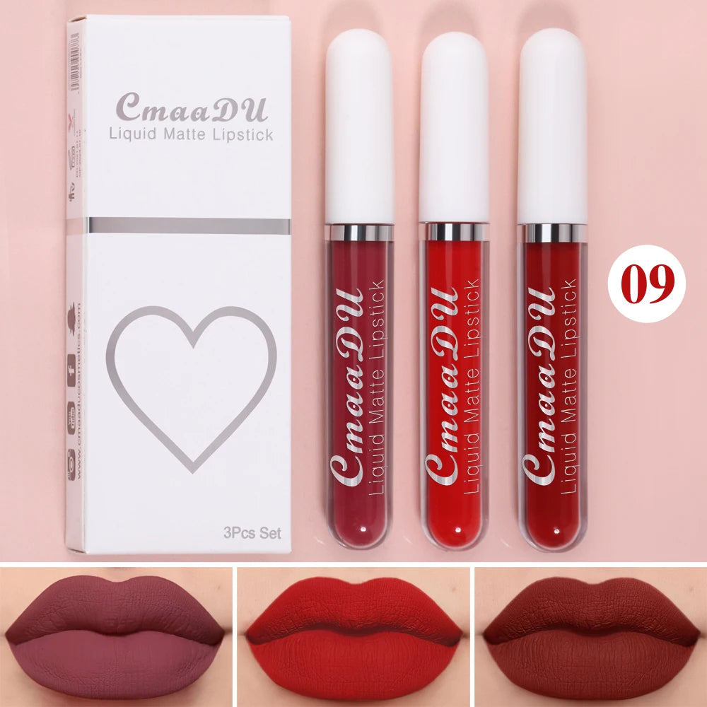 All-Day Velvet Lip Set – 3-Piece Non-Stick Matte Gift Collection