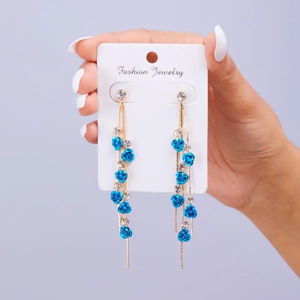 The Elegant Choice: Crimson Blossom Spiral Earrings