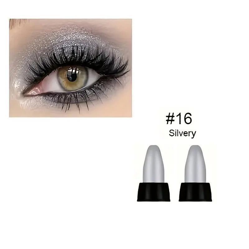 Ultimate Pearlescent Glitter Eyeliner Set – 16 Waterproof, Vibrant Colors