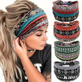 No-Slip Wide Hair Bands – Breathable & Soft Workout Head Wraps for Women (4-Pack)