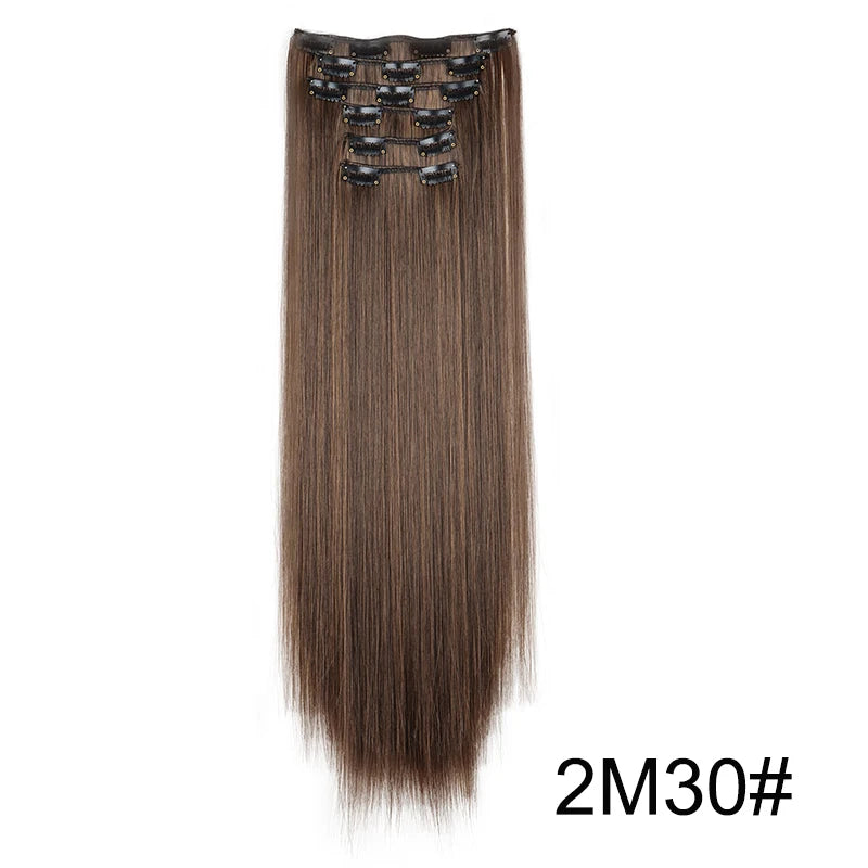Aura Length 24-Inch Straight Clip-In Collection