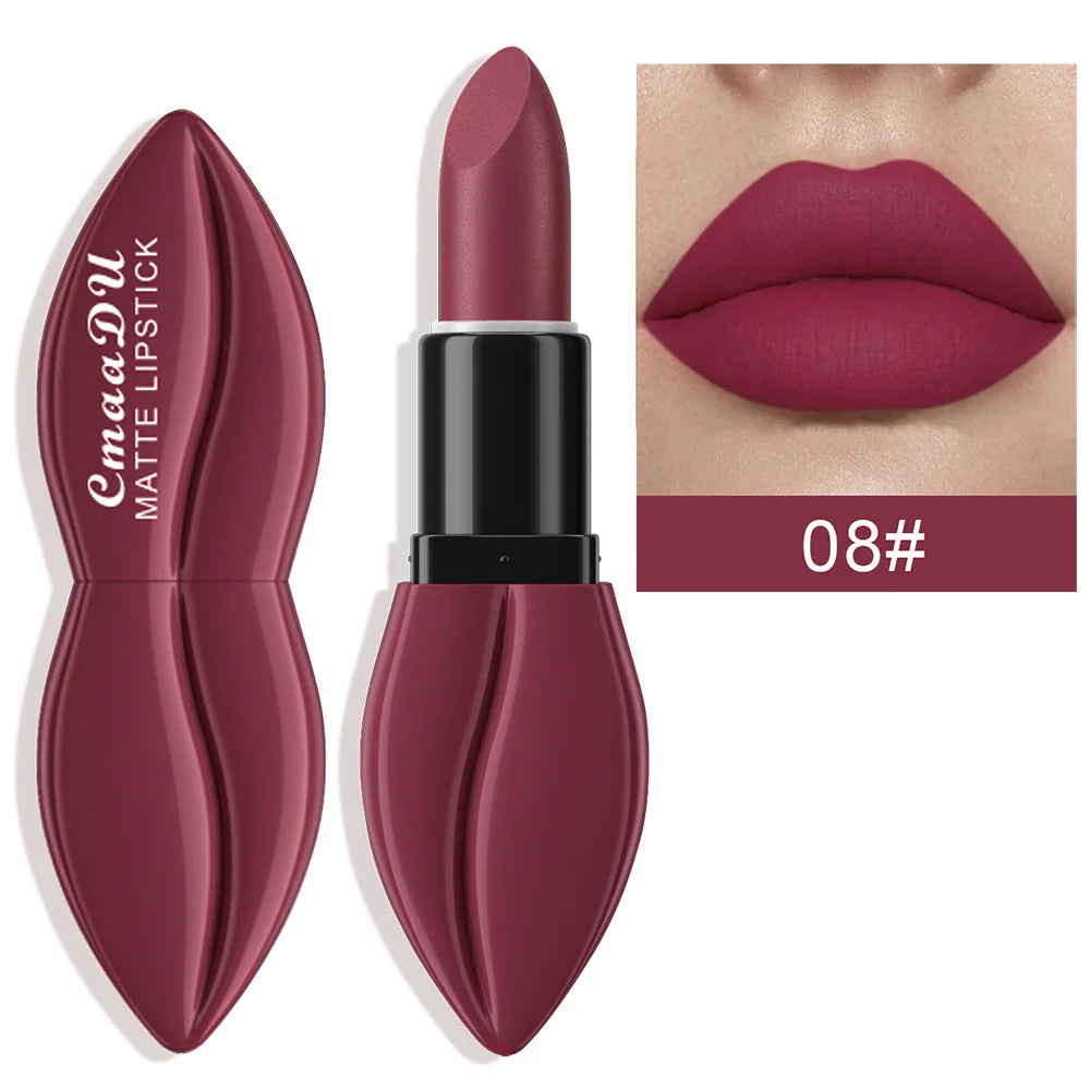 CmaaDu Signature Matte Collection – 10-Piece Long-Lasting Lipstick Set