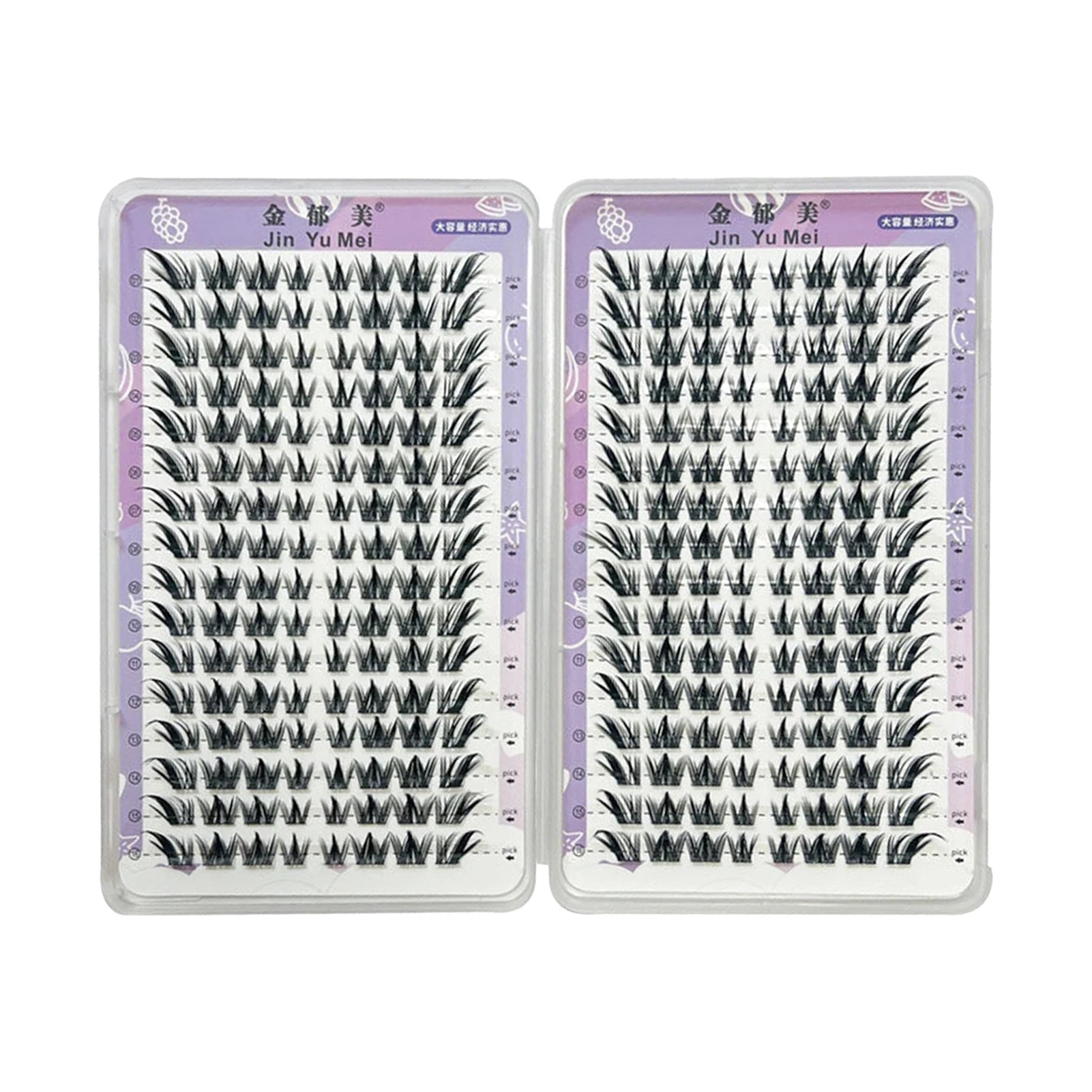 The Master Collection: 6/10/20 Row Silk Fiber Lashes – Easy-Apply Glue-Free Extensions