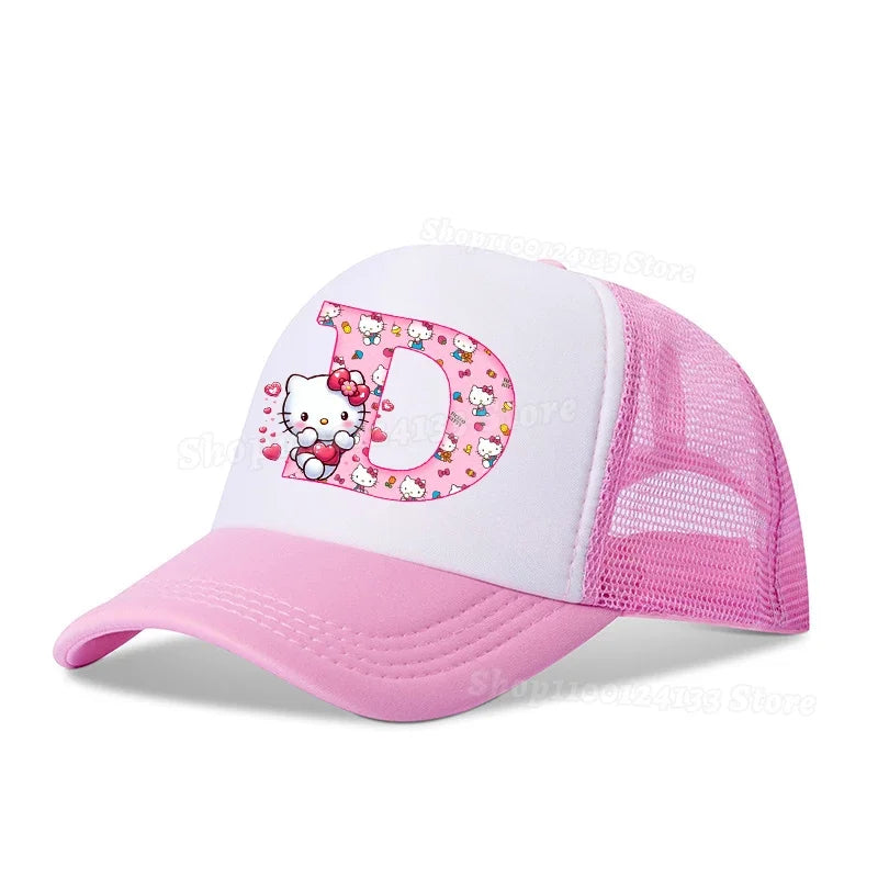 Cute Kitty Girl Baseball Cap – Trendy Sanrio Inspired Anime Print Hat
