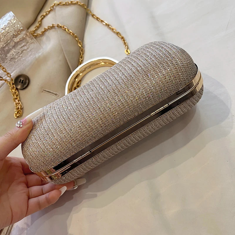 Minimalist Pearl-Button Evening Bag – Modern Feminine Small Sophisticated Button-Detail Bag