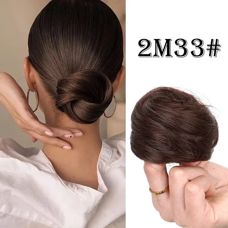 synthetic messy donut hair bun extension is the ultimate "lazy day" fashion hack
