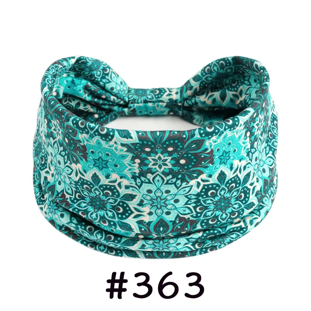 Bohemian Knotted Headbands for Women – Soft Cotton-Blend No-Slip Elastic Hair Accessories