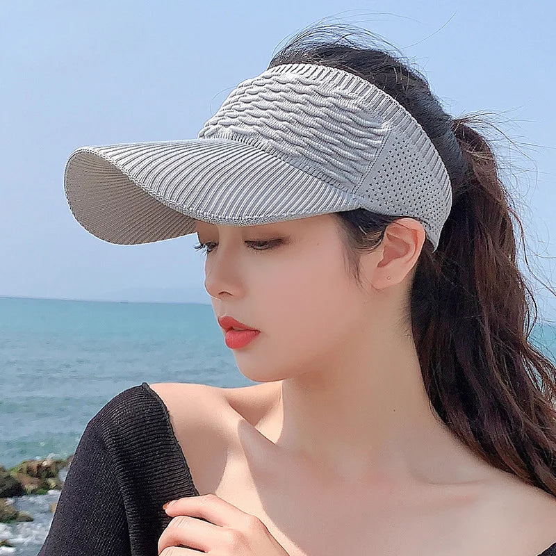 The Summer Glow Anti-UV Sport Visor | Chic Open-Top Protection