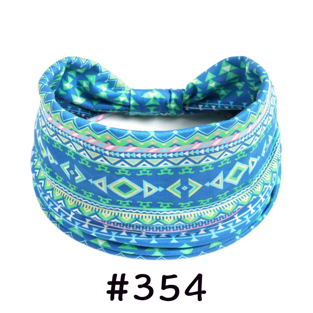 Bohemian Knotted Headbands for Women – Soft Cotton-Blend No-Slip Elastic Hair Accessories