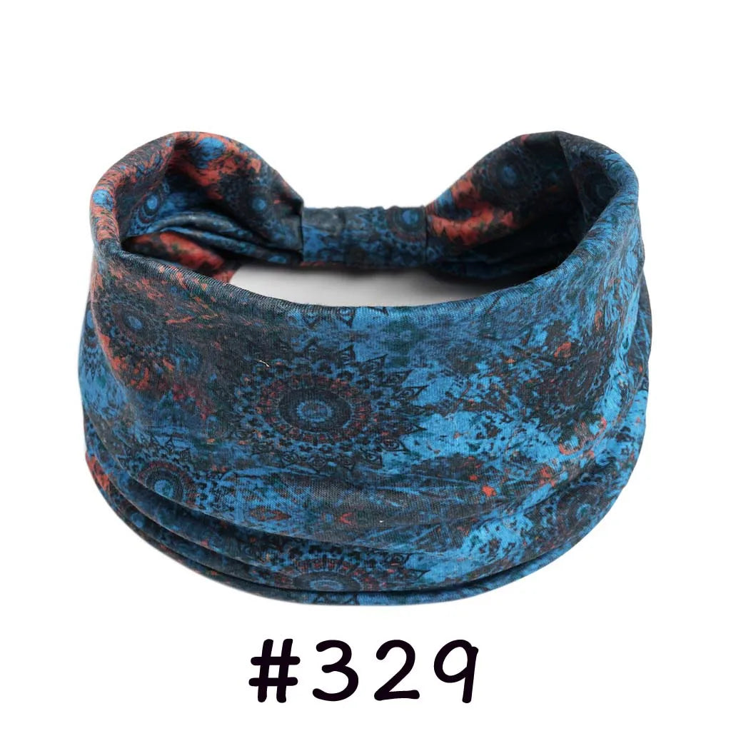 Bohemian Knotted Headbands for Women – Soft Cotton-Blend No-Slip Elastic Hair Accessories