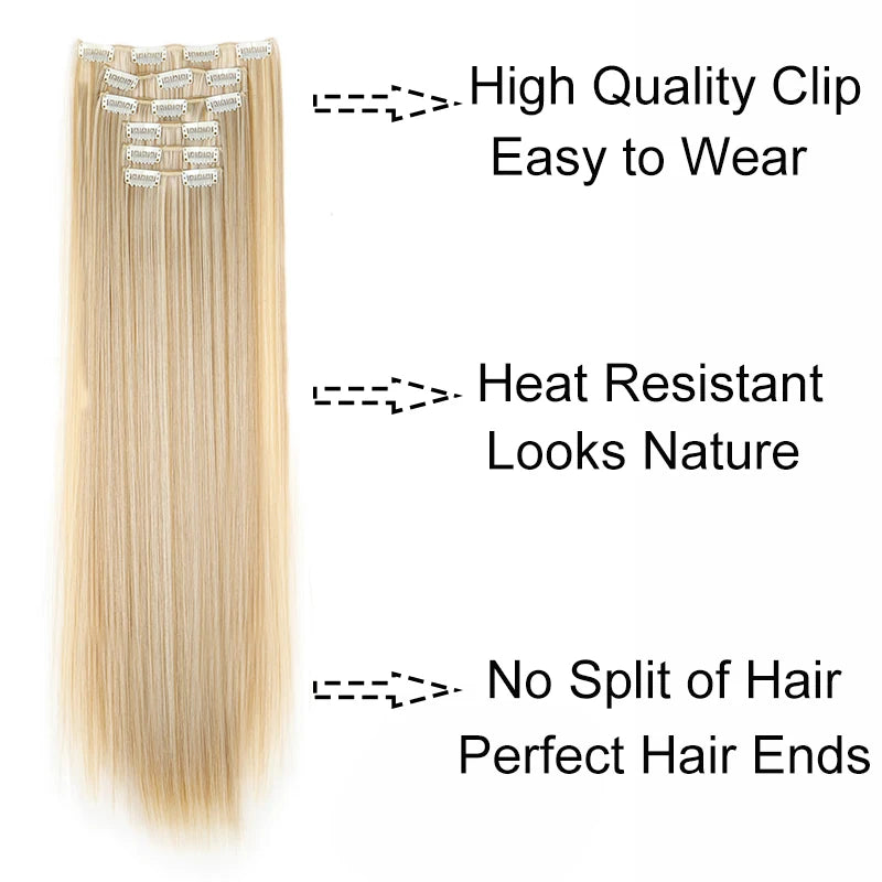 Aura Length 24-Inch Straight Clip-In Collection