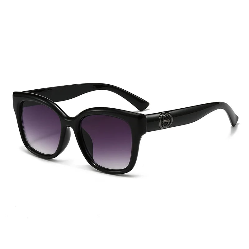 Retro Minimalist Solid Color Fashion Glasses with Decorative Temple Tips