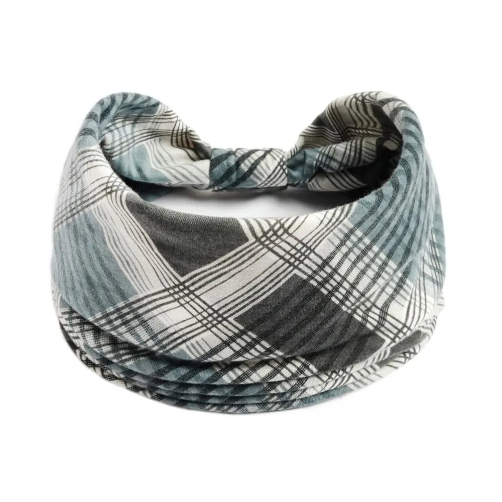Vintage Bohemian Wide Headband – Elastic Knot Turban Hair Wrap for Effortless Style