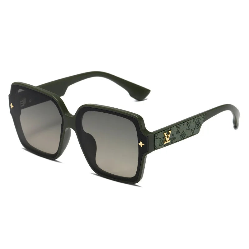 Fashion Square Frame Sunglasses for Women Luxury UV Protection Large Frame All-MatcH