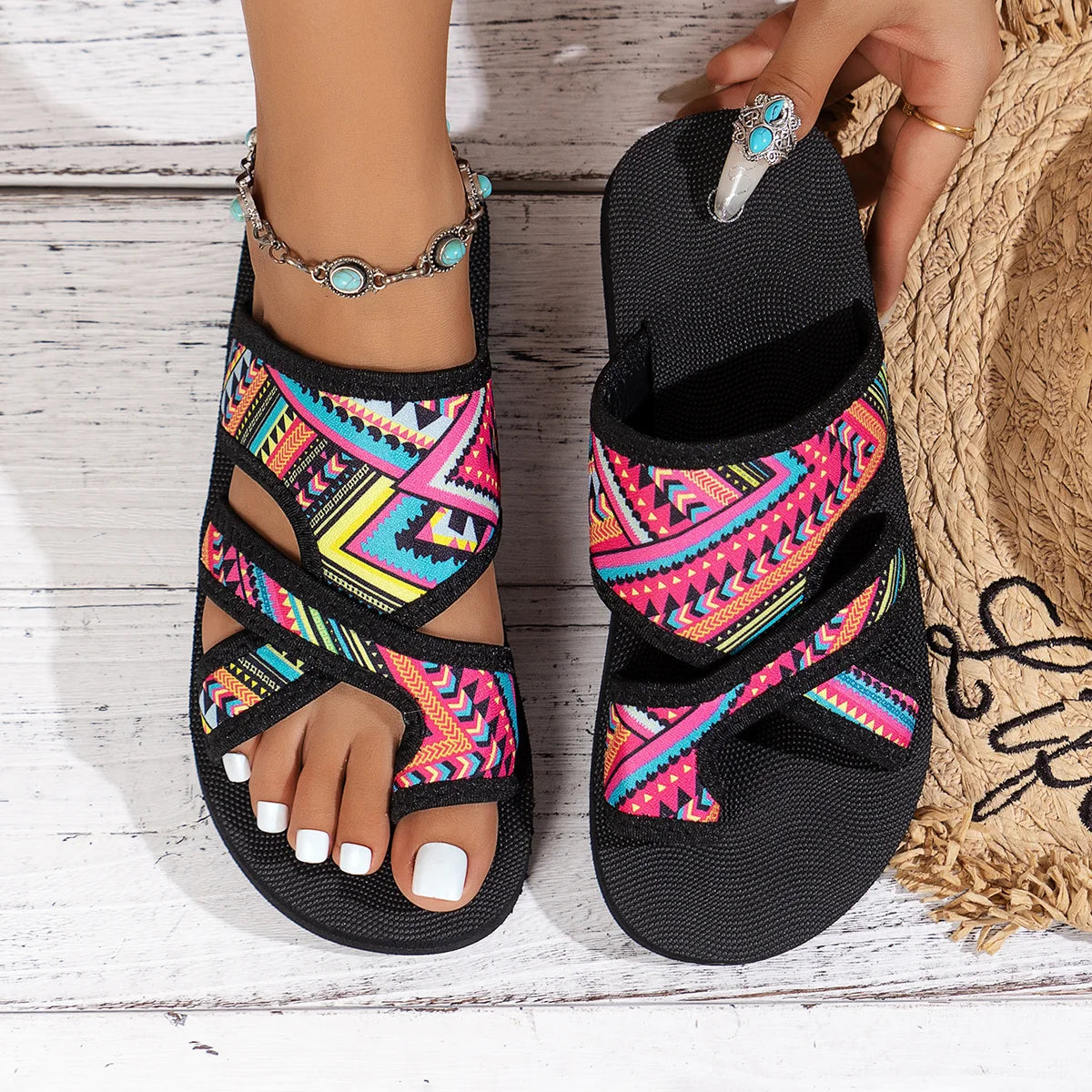 Vacation Chic Platform Slides – Lightweight & Comfortable Beach Slippers