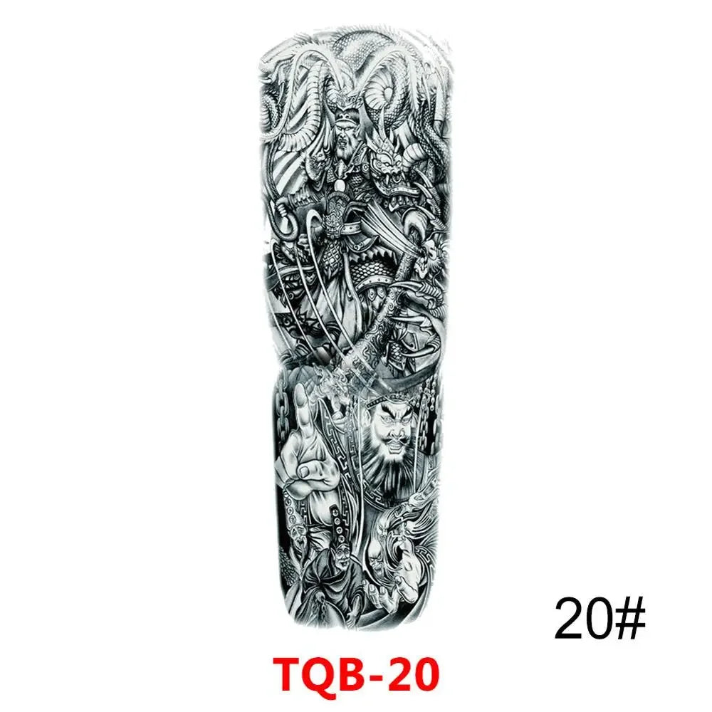 Unisex Full Arm Temporary Tattoo Sticker – Premium Old School Skull Body Art