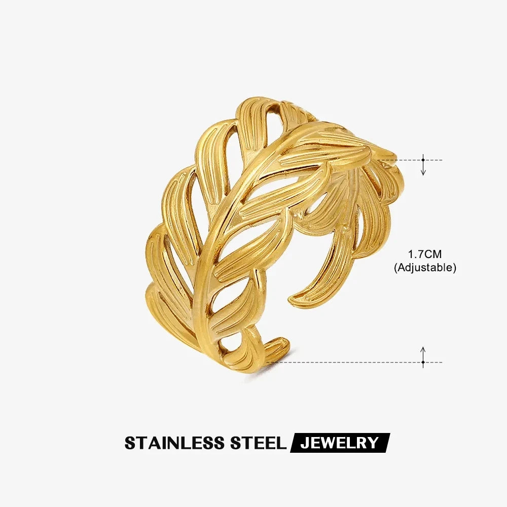 Adjustable Luxe Geometric 316L Gold Rings – The Ultimate All-Day Statement 48 Pieces