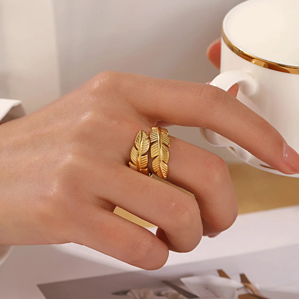 Adjustable Luxe Geometric 316L Gold Rings – The Ultimate All-Day Statement 48 Pieces