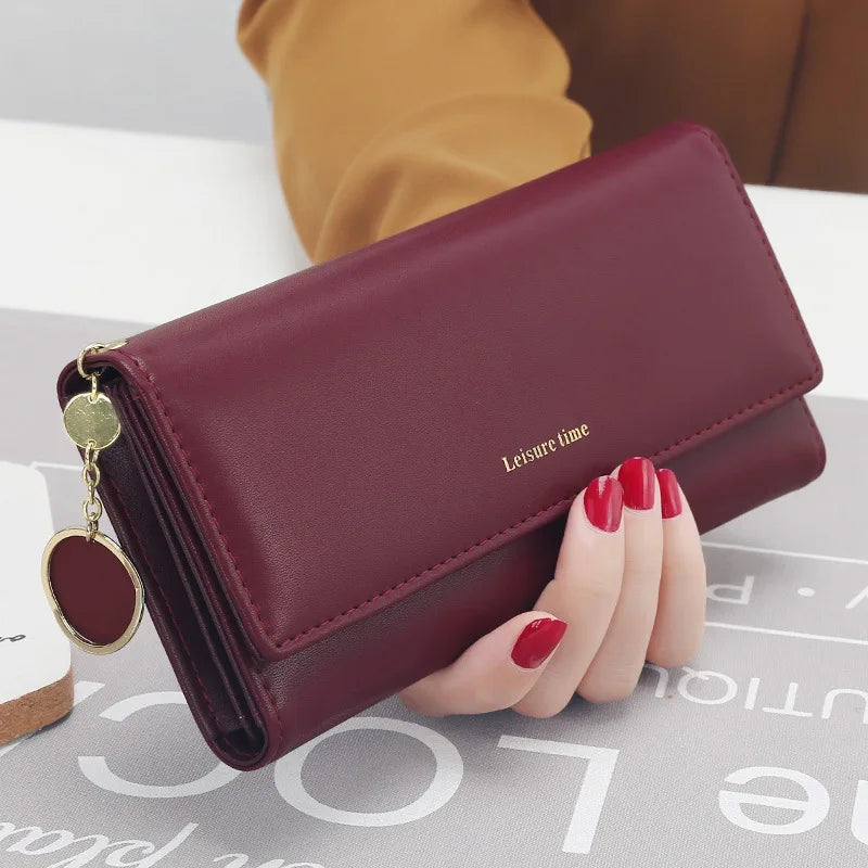 The Ultimate Daily Organizer – Spacious Trifold Long Wallet & Card Holder