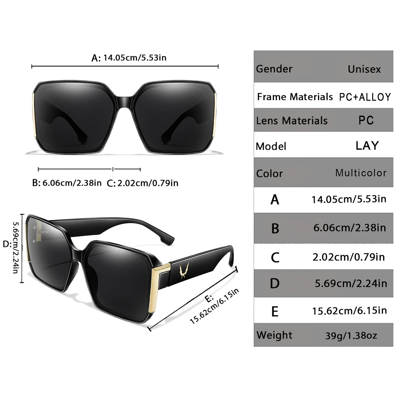 Premium Square Sunglasses for Vacation & Travel