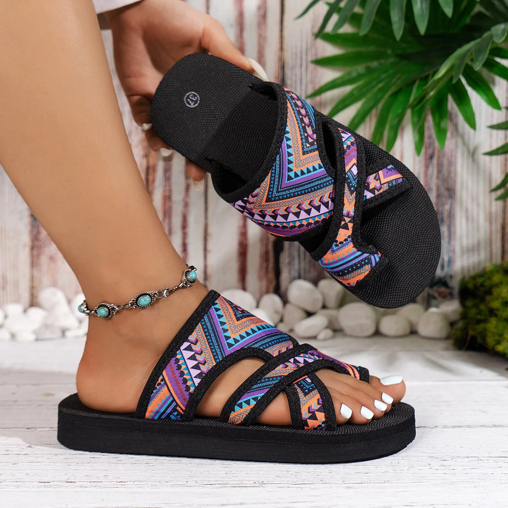 Vacation Chic Platform Slides – Lightweight & Comfortable Beach Slippers
