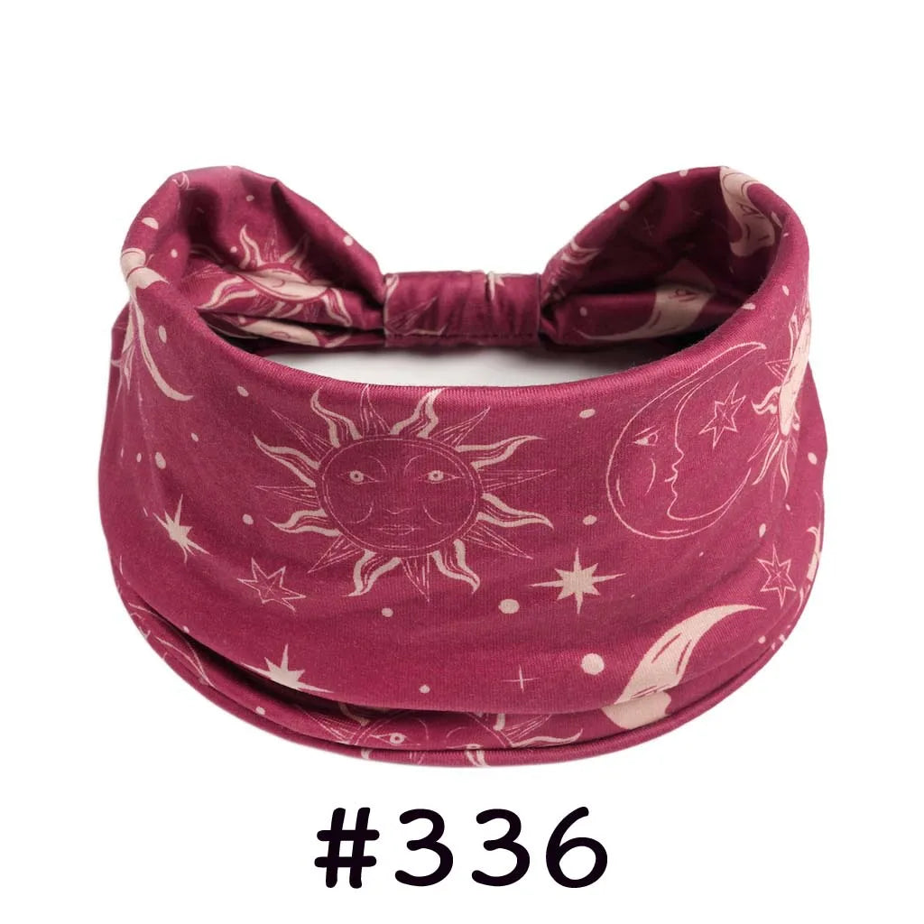 Bohemian Knotted Headbands for Women – Soft Cotton-Blend No-Slip Elastic Hair Accessories