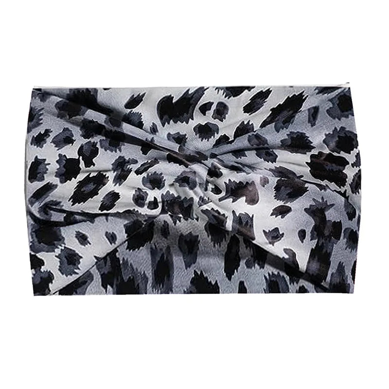 Extra-Wide 18cm Bohemian Headband – Stretchy Printed Turban Wrap for Fitness & Everyday Style