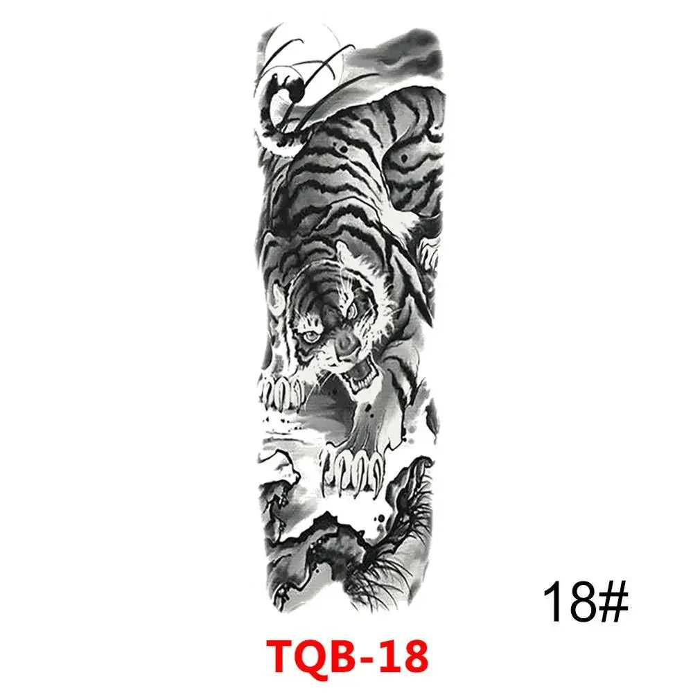Unisex Full Arm Temporary Tattoo Sticker – Premium Old School Skull Body Art