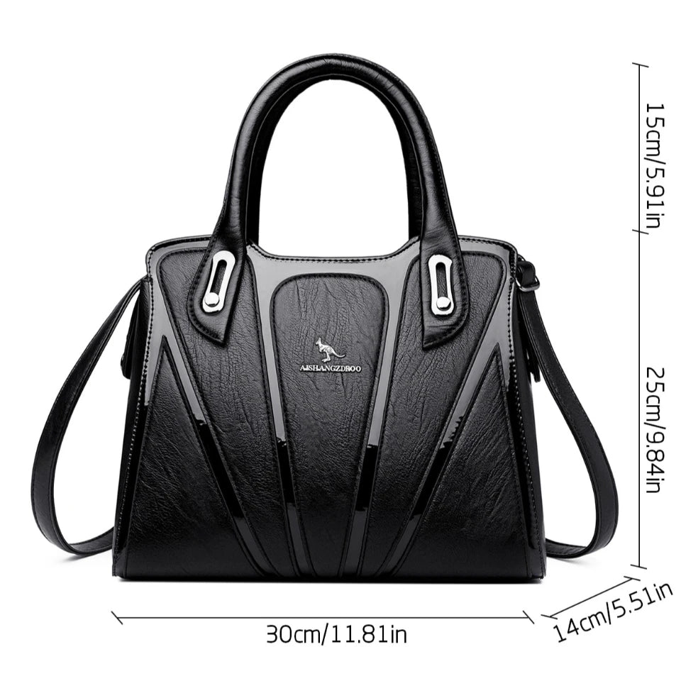 The Tri-Compartment Executive Tote – Luxury Structured Shoulder Bag