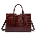 Signature Crocodile Texture Shopper – Sophisticated Luxury Work Tote