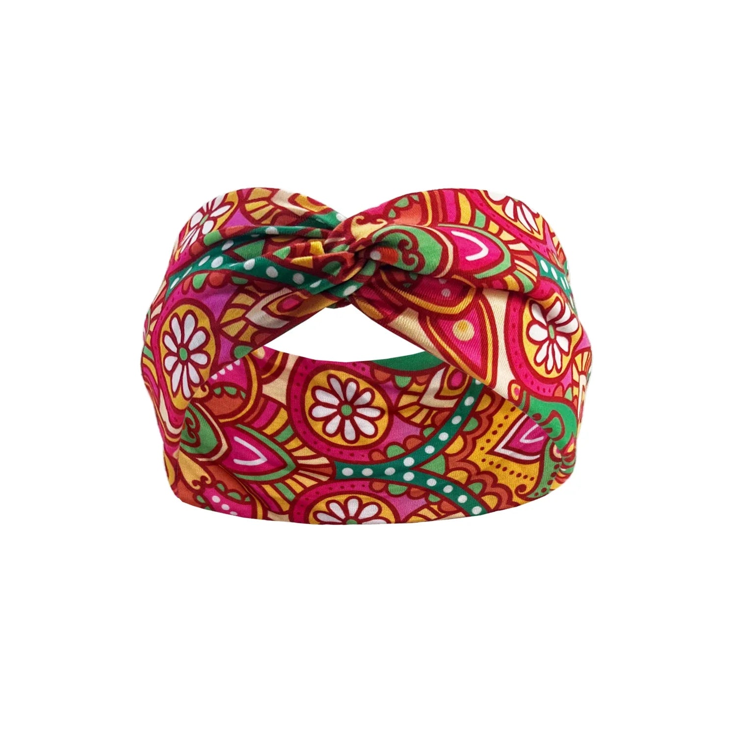 Women's Elastic Turban Headband – Sweat-Absorbent Wide Hair Wrap for Yoga, Running & Sports