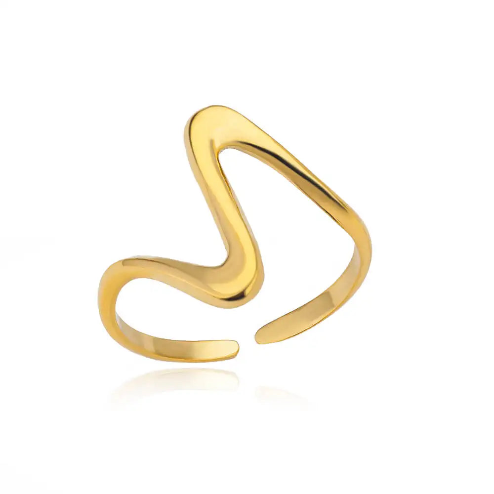 Adjustable Luxe Geometric 316L Gold Rings – The Ultimate All-Day Statement 48 Pieces