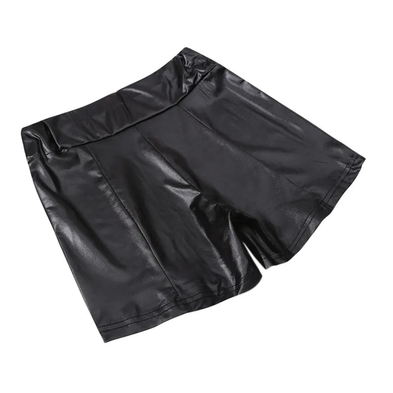Sleek & Sassy High-Waisted Faux Leather Mini Shorts
