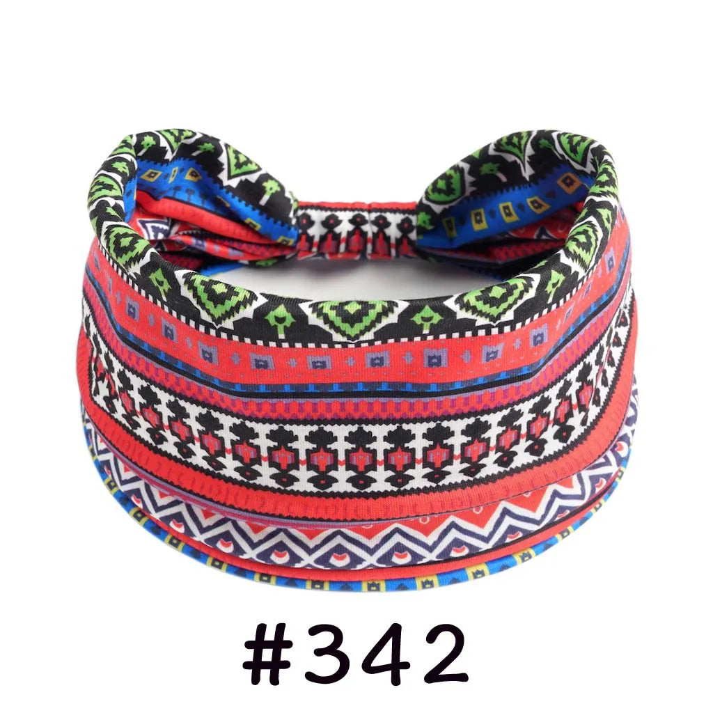 Bohemian Knotted Headbands for Women – Soft Cotton-Blend No-Slip Elastic Hair Accessories