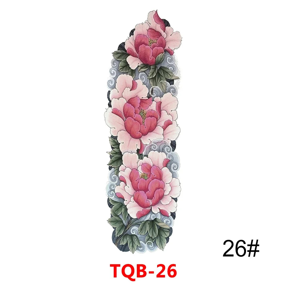 Unisex Full Arm Temporary Tattoo Sticker – Premium Old School Skull Body Art