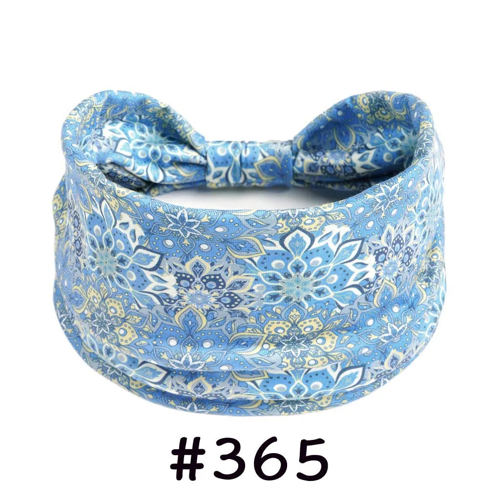 Bohemian Knotted Headbands for Women – Soft Cotton-Blend No-Slip Elastic Hair Accessories