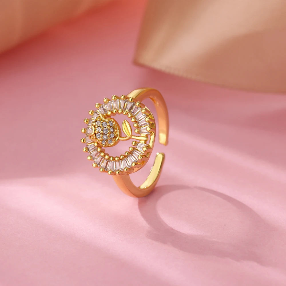 Adjustable Trendy Celestial Protection Geometric Ring Collection