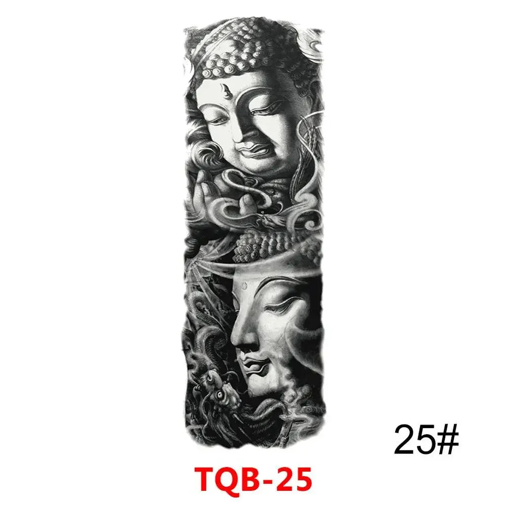 Unisex Full Arm Temporary Tattoo Sticker – Premium Old School Skull Body Art