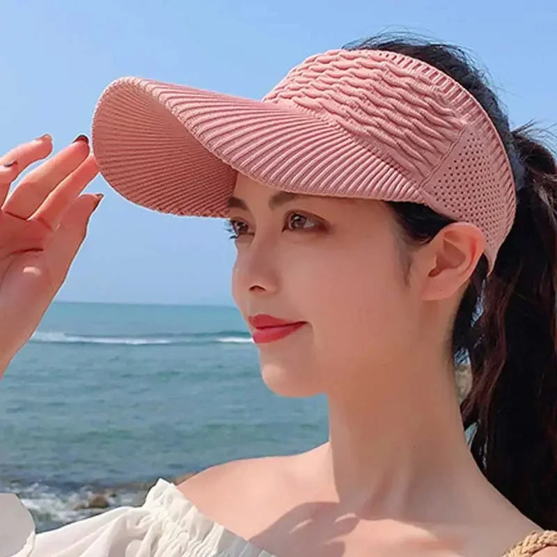 The Summer Glow Anti-UV Sport Visor | Chic Open-Top Protection