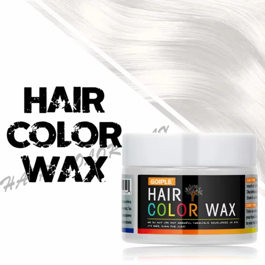 Temporary Hair Color Wax Mud – Easy Wash One-Time Coloring Cream for Hair, Beards, and Eyebrows, Instant Matte Hairstyle Styling Clay for Parties and Cosplay