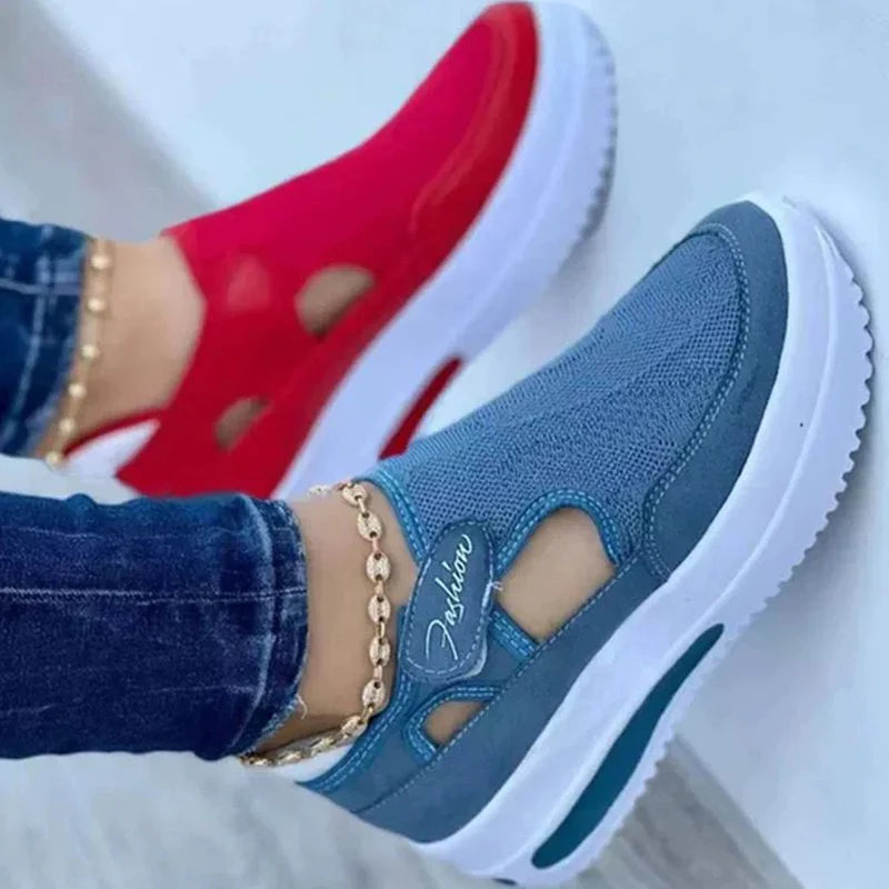 The Everyday Platform Trainer – Lightweight & Breathable Summer Stylish Vulcanized Sneaker