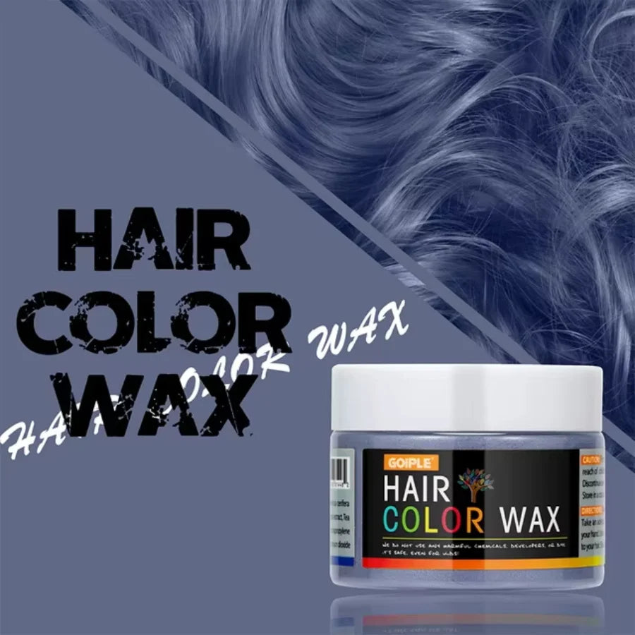 Temporary Hair Color Wax Mud – Easy Wash One-Time Coloring Cream for Hair, Beards, and Eyebrows, Instant Matte Hairstyle Styling Clay for Parties and Cosplay