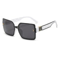 Fashion Glamour Oversized Geometric Designer-Style Sunglasses with Filigree Detailing