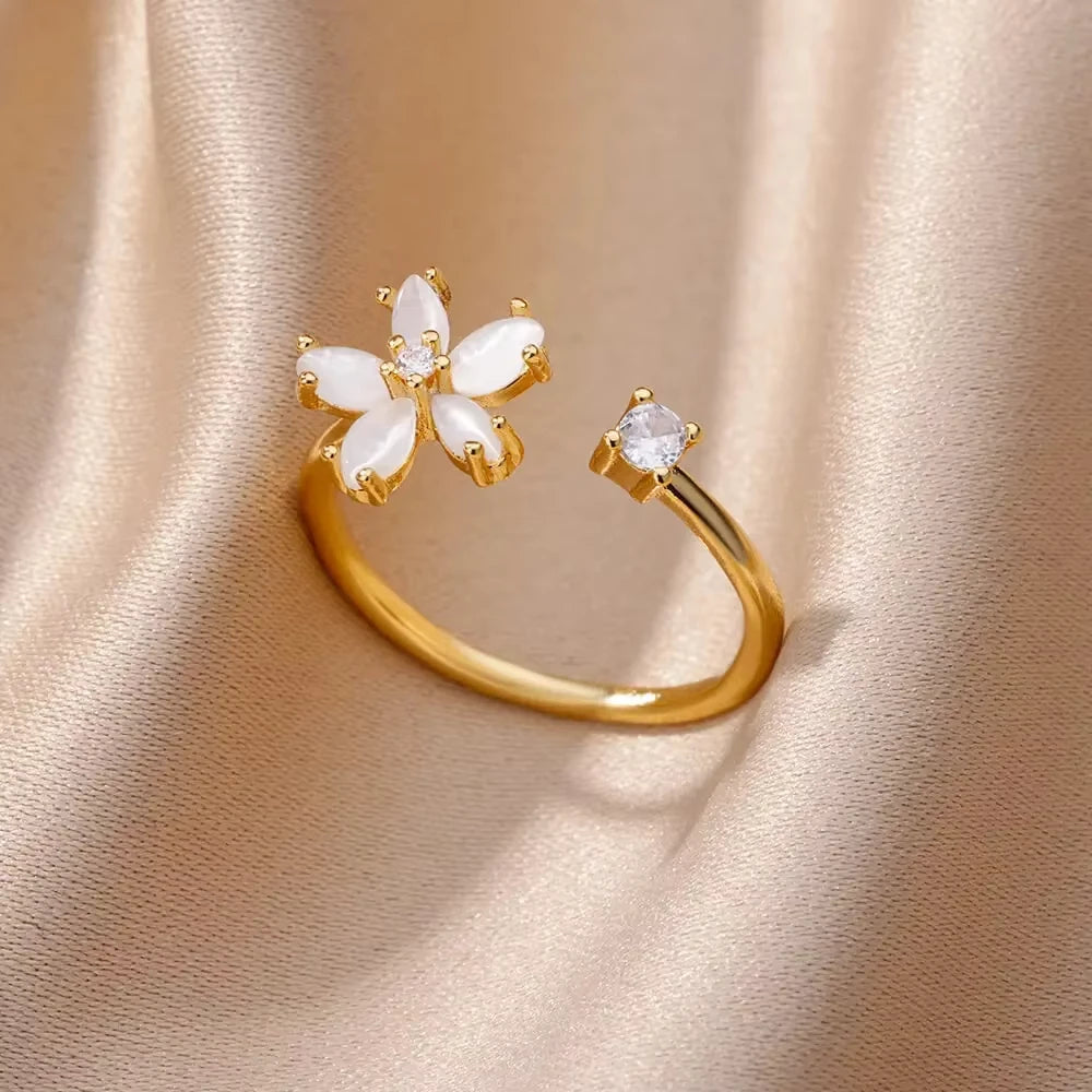 Adjustable Trendy Celestial Protection Geometric Ring Collection