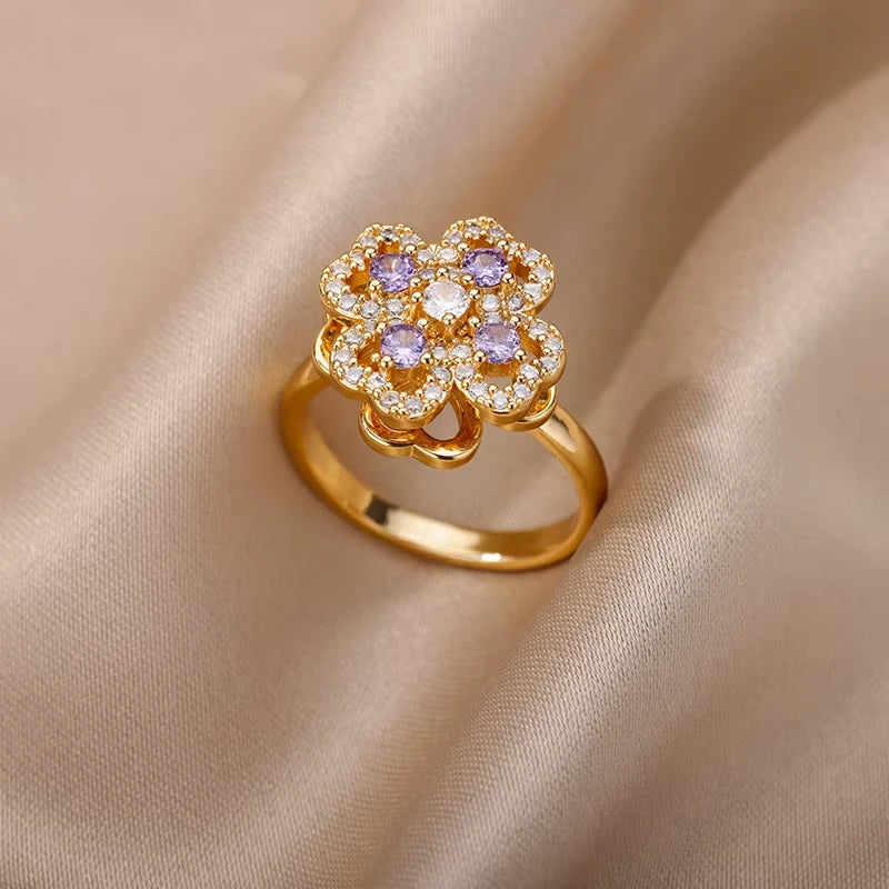 Adjustable Trendy Celestial Protection Geometric Ring Collection