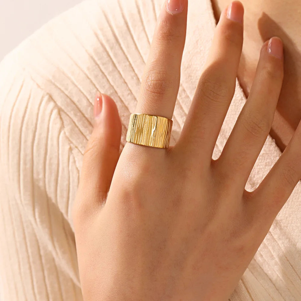 Adjustable Luxe Geometric 316L Gold Rings – The Ultimate All-Day Statement 48 Pieces