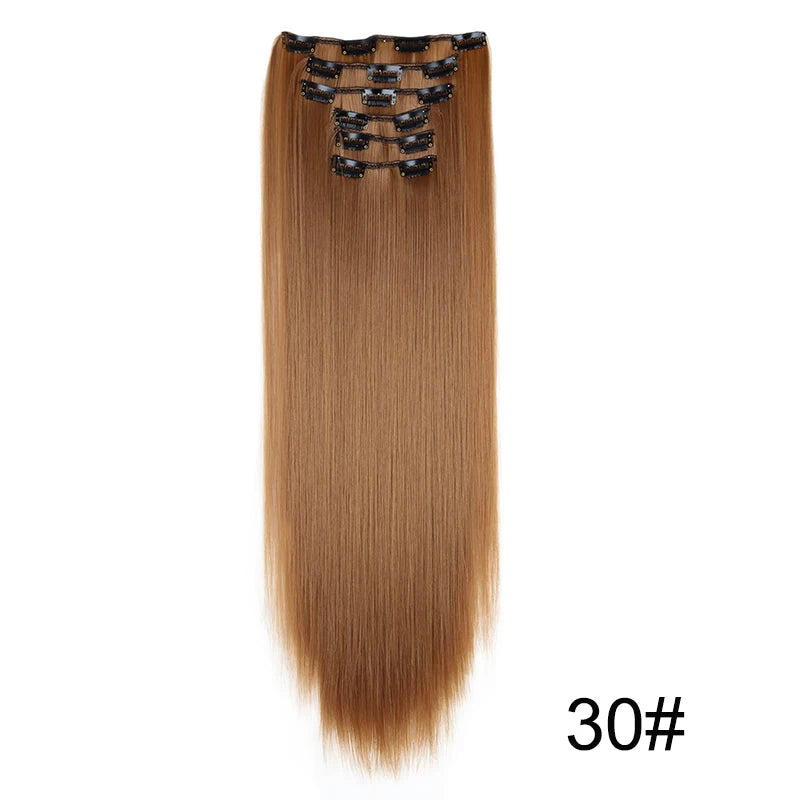 Aura Length 24-Inch Straight Clip-In Collection