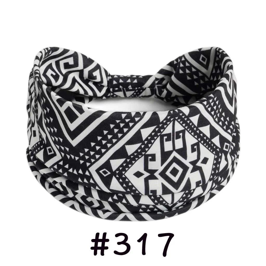 Bohemian Knotted Headbands for Women – Soft Cotton-Blend No-Slip Elastic Hair Accessories